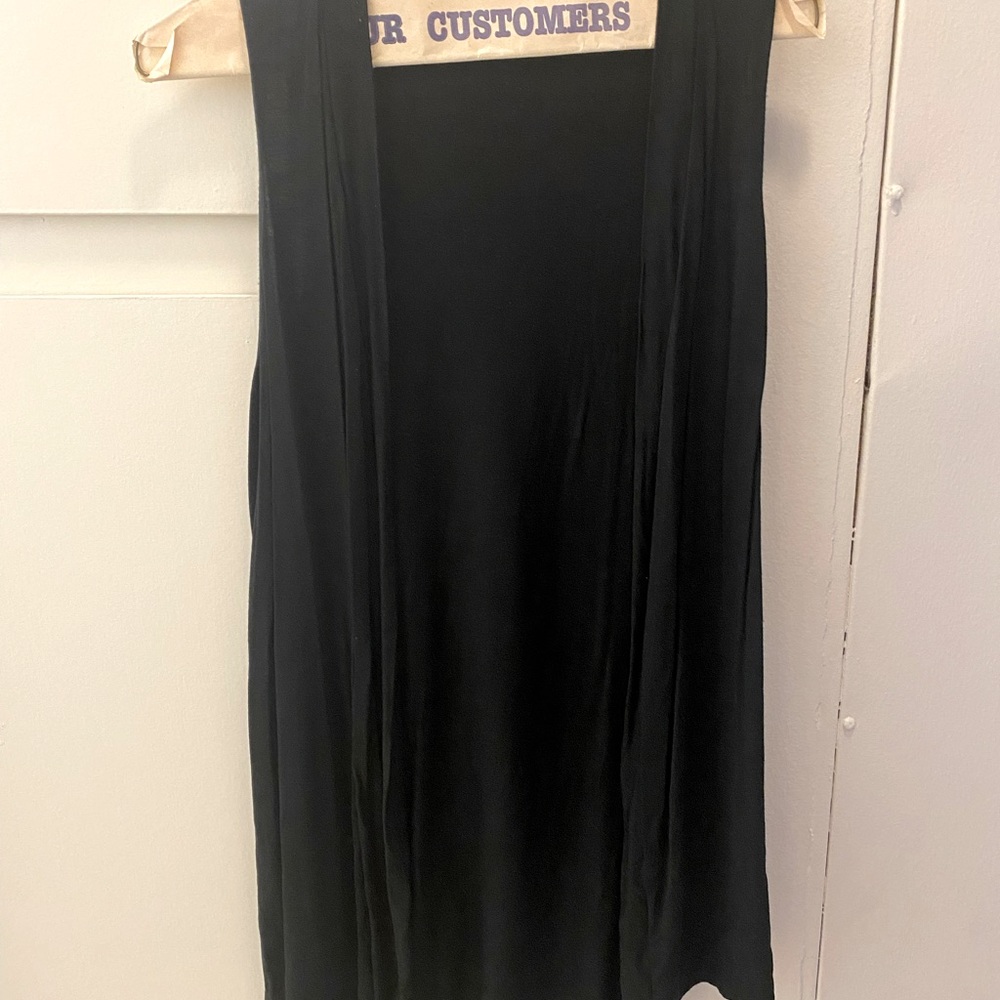 Anthropologie: Wyatt long Black Vest - Small